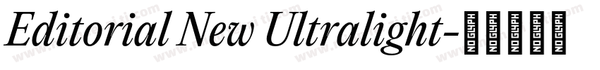 Editorial New Ultralight字体转换